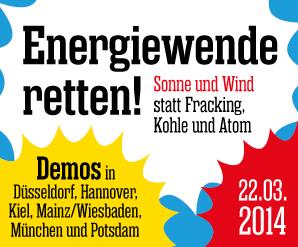 Energiewende retten! Am 22. März: Demo in Hannover